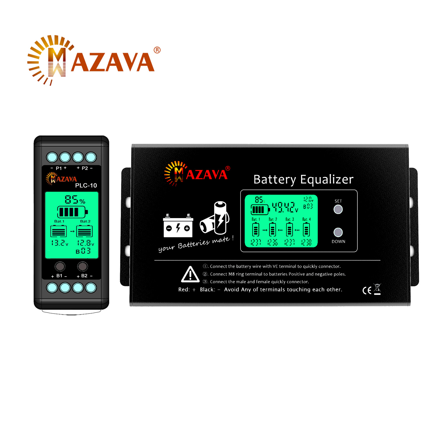 Battery Equalizer Balancer - MAZAVA PLC-10 HX02 배터리 밸런서 2S