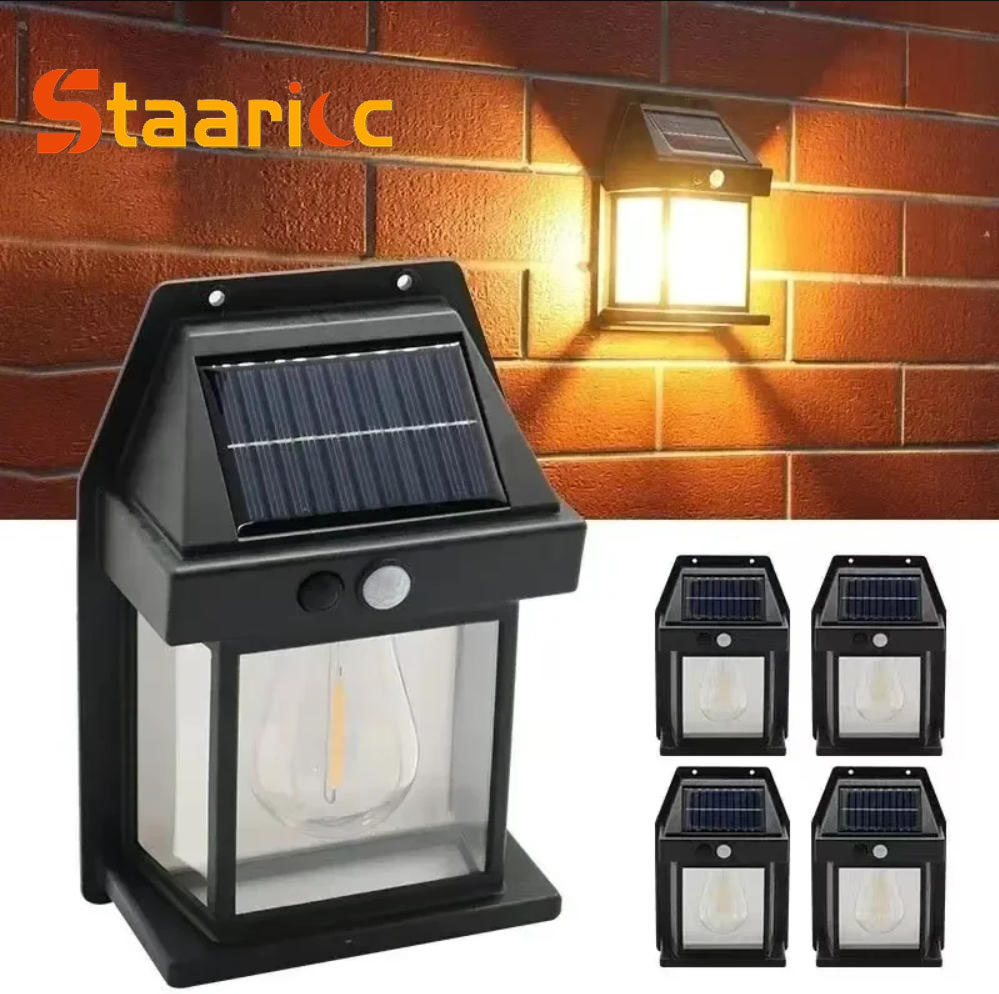 Solar Street Light Led - 야외 태양광 텅스텐 벽등, 모션 센서