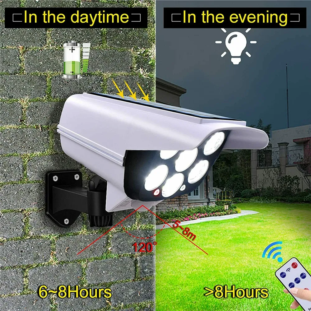 야외 태양 빛 모션 센서 보안 더미 카메라 무선 홍수  - Solar Street Light Led 리뷰 및 가격