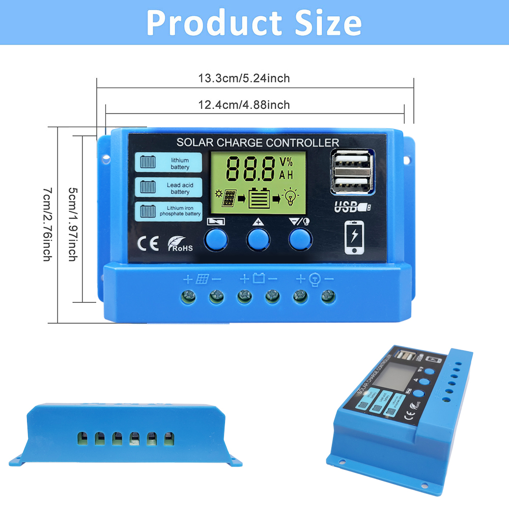 24h 배송 10A 20A 30A 태양열 충전 컨트롤러 - Pwm Charge Controller 리뷰 및 가격