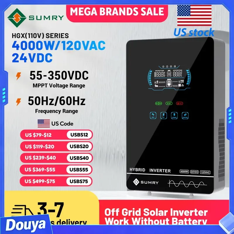 Sumry 4KW 120V 오프 그리드 태양광 인버터  - Pure Sine Wave Inverter 리뷰 및 가격