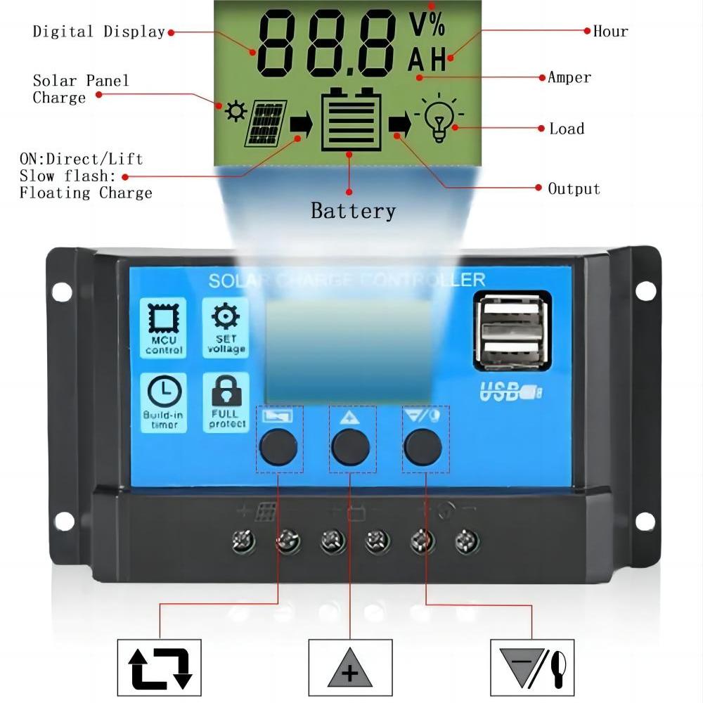 태양광 패널 충전 컨트롤러, PWM MPPT, 자동차  - Pwm Charge Controller 리뷰 및 가격